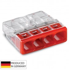 Wago Κλέμμα ταχείας αυτόματης σύνδεσης καλωδίων 4 Θέσεων 0,2-2,5mm² 24Α (2273-204)